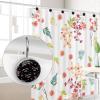 12 Pcs Raccoon Hearts Shower Curtain Hooks Set Stainless Steel Decorative Bathroom Decor Rustproof Shower Curtain Hangers for Bathroom Bedroom Living Room view 4