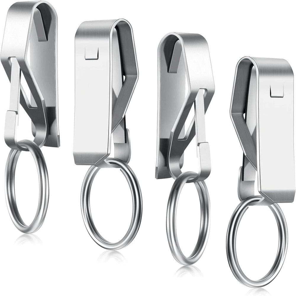FIXED UP FINDS for 4 Pcs Metal Belt Key Clips Key Holder Clip Keychain for Home Office Supplies