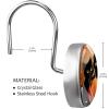 12 Pcs Autumn Black Cats Pumpkin Shower Curtain Hooks Set Stainless Steel Decorative Bathroom Decor Rustproof Shower Curtain Hangers for Bathroom Bedroom Living Room view 3