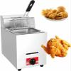 Gas Deep Fryer Deep Fat Fryer, Stainless Steel LPG Fryer with Lid, for Food Cooking & French Fries Gas Fryer- view 1