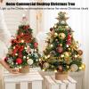 Artificial Christmas Tree, Tabletop Decoration, with Lights, Adds Festive Cheer to Your Holiday Home(Golden Brown-3ft) view 3