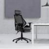 Ergonomic Office Chair Computer, Pu Leather Swivel Breathable Mesh Back, Adjustable Height High-Back Reclining with Armrest view 2