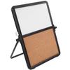 MOBUTOFU Desktop Dual-Surface Cork and Whiteboard with Stand Message and Announcement Board for Office Home Use Modern Decorative Pin and Writing Board for Efficient Task Planning view 1