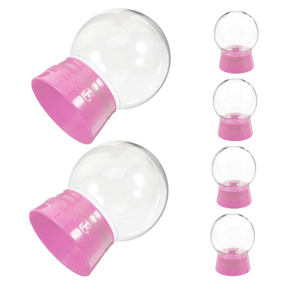 6Pcs Fillable Plastic Snow Globe Jars, DIY Water for Christmas Home Decor