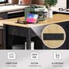 Merax Rolling Kitchen Island on Wheels with Extendable Dining Table & Power Outlet, Wood Kitchen Cart on Wheels with Internal Storage Rack,2 Drawers & 2 Cabinets, 47" Wide Black view 4