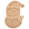 UTHCLO Christmas Snowman Wooden Serving Platter Sturdy Holiday Charcuterie Tray Candy Dish for Fruit Snack Gathering Decor view 1