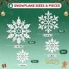 18PCS White Glitter Snowflake Ornaments Snowflake Decorations for Christmas Tree, Hanging Snowflakes for Ceiling & Crafts Plastic Snowflakes for Winter Wonderland & White Christmas Decor view 2