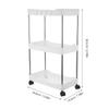 NULYLU Rolling Utility Cart with Swivel Wheels Multifunctional Removable Storage Shelves for Kitchen Bathroom Laundry Compact and Stable Trolley Organizer for Home view 2