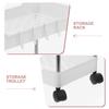 NULYLU Rolling Utility Cart with Swivel Wheels Multifunctional Removable Storage Shelves for Kitchen Bathroom Laundry Compact and Stable Trolley Organizer for Home view 4