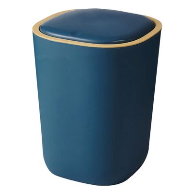 ANDRESLAD Compact Flip-top Trash Can with Lid Household Kitchen and Bedroom Waste Container Space-Saving Rubbish Bin for Indoor Storage and Recycling Practical Garbage Basket