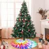Christmas Tree Skirt Tie-Dye Christmas Xmas Winter Tree Skirts 48" Inch for Holiday Party Indoor Outdoor Ornaments Decorations view 2