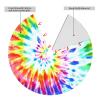 Christmas Tree Skirt Tie-Dye Christmas Xmas Winter Tree Skirts 48" Inch for Holiday Party Indoor Outdoor Ornaments Decorations view 3