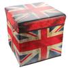HYTROVE British Flag Storage Ottoman Folding Stool for Bedroom Study Room view 1