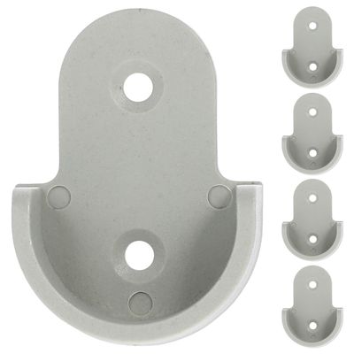 ULDIGI 30pcs Plastic Closet Pole Socket Brackets for Wardrobe Rod Support Shower Curtain Rod Holder End Supports for Clothes Hanging