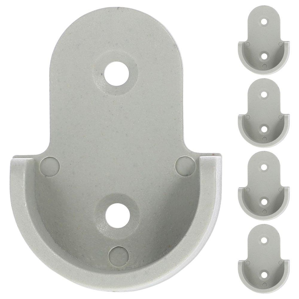 ULDIGI 30pcs Plastic Closet Pole Socket Brackets for Wardrobe Rod Support Shower Curtain Rod Holder End Supports for Clothes Hanging