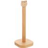 LIFKICH Wooden Tiger Kitchen Paper Towel Holder Vertical Standing Roll Organizer Space-Saving Storage Rack for Standard Bathroom and Living view 1