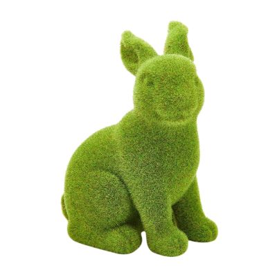 Act Iron Cool Stuff to Put on Shelves Easter Bunny Decorative Ornament Garden Decoration Artificial Green Moss Rabbit Sculpture Party Gifts Baking Table and Home Room Decor Aesthetic(B)