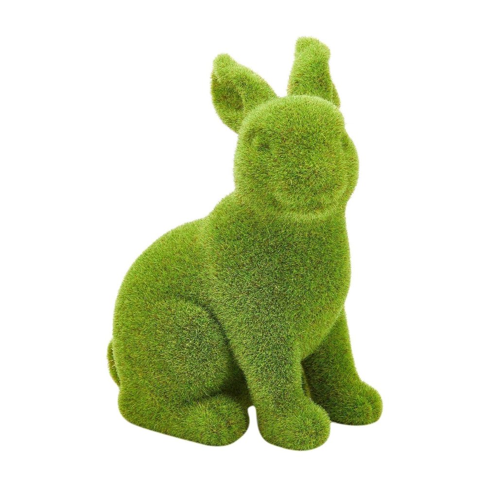 Act Iron Cool Stuff to Put on Shelves Easter Bunny Decorative Ornament Garden Decoration Artificial Green Moss Rabbit Sculpture Party Gifts Baking Table and Home Room Decor Aesthetic(B)