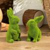 Act Iron Cool Stuff to Put on Shelves Easter Bunny Decorative Ornament Garden Decoration Artificial Green Moss Rabbit Sculpture Party Gifts Baking Table and Home Room Decor Aesthetic(B) view 3