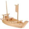 JEWEDECO Wooden Sushi Boat Plate Serving Tray for Desserts Restaurants Xmas view 1