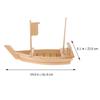 JEWEDECO Wooden Sushi Boat Plate Serving Tray for Desserts Restaurants Xmas view 2