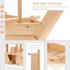 JEWEDECO Wooden Sushi Boat Plate Serving Tray for Desserts Restaurants Xmas view 3