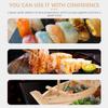 JEWEDECO Wooden Sushi Boat Plate Serving Tray for Desserts Restaurants Xmas view 4