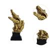 Crocodile Head Statue Tabletop Decor Decorative Craft Ornament Resin Figurine Animal Sculpture for Cabinets Living Room Shelf view 4