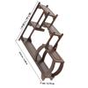 EPIGEIST Antique Wooden Display Stand Curio Shelf with Hollow Carving Pattern Stable Solid Wood Ornament Rack for Home Decor and Collectibles Display view 2