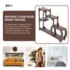 EPIGEIST Antique Wooden Display Stand Curio Shelf with Hollow Carving Pattern Stable Solid Wood Ornament Rack for Home Decor and Collectibles Display view 3