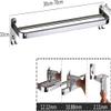 Stainless Steel Double Towel Rail with Hooks - Wall Mounted Towel Holder for Kitchen and Bathroom(50cm) view 4