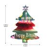 Happy Birthday Beautiful Wooden Christmas Tree Shape Decorative Ornaments - 6-Piece Set - Can be Used to Decorate Christmas Trees, fireplaces, Doors, and Windows view 3