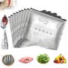 Reusable Aluminum Foil Sealable Storage Bags, New Resealable Vacuum Zipper Pouches for Food with Label and Stand-Up Bottom Design for Vegetable Fruit Meat (100, 10.3 in) view 1