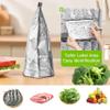 Reusable Aluminum Foil Sealable Storage Bags, New Resealable Vacuum Zipper Pouches for Food with Label and Stand-Up Bottom Design for Vegetable Fruit Meat (100, 10.3 in) view 4