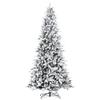 Auto Open 9 Foot Snow Flocked Artificial Christmas Tree with 616 Realistic Cedar Branches Pine Design for Festive Home Decoration view 1