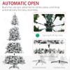 Auto Open 9 Foot Snow Flocked Artificial Christmas Tree with 616 Realistic Cedar Branches Pine Design for Festive Home Decoration view 4
