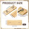 PH PandaHall 2pcs Wood Glass Display Stands Easel Adjustable Glass Art Display Decorative Plate Easel Wood Base Holder for Ceramic Tiles Plaques Photos Home Collectibles Trade Show, 7.8x2.7 Inch view 2