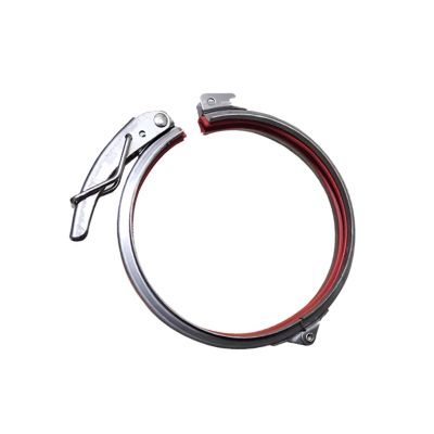 AMZLMPKNTW Adjustable Pipe Clamp Hose Quick Release Round Duct Barrel Ring SS/galvanized 80-300mm Dia joyful(100mm-galvanized)