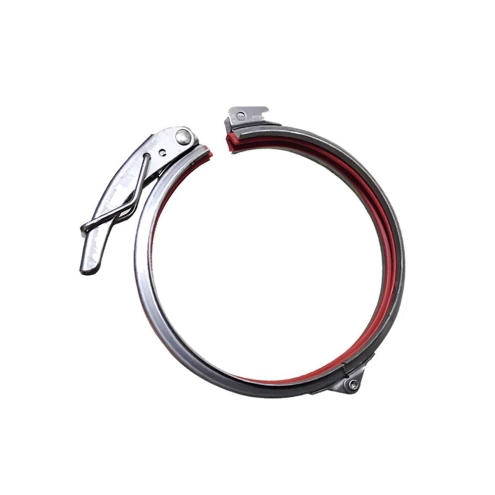 AMZLMPKNTW Adjustable Pipe Clamp Hose Quick Release Round Duct Barrel Ring SS/galvanized 80-300mm Dia joyful(100mm-galvanized)