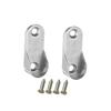 GETAJGHSD 6Pcs Oval Closet Rod End Supports Wardrobe Tube Brackets with Screws Cast Metal Clothes Rod Holders for Hanging Clothes Furniture Accessories for Standard Oval view 1