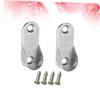 GETAJGHSD 6Pcs Oval Closet Rod End Supports Wardrobe Tube Brackets with Screws Cast Metal Clothes Rod Holders for Hanging Clothes Furniture Accessories for Standard Oval view 2