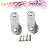 GETAJGHSD 6Pcs Oval Closet Rod End Supports Wardrobe Tube Brackets with Screws Cast Metal Clothes Rod Holders for Hanging Clothes Furniture Accessories for Standard Oval view 3