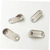 GETAJGHSD 6Pcs Oval Closet Rod End Supports Wardrobe Tube Brackets with Screws Cast Metal Clothes Rod Holders for Hanging Clothes Furniture Accessories for Standard Oval view 4