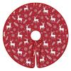 Christmas Tree Skirt Xmas Party Home Decoration Tree Skirt, Red Reindeer Christmas Indoor Holiday Decor view 1