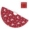 Christmas Tree Skirt Xmas Party Home Decoration Tree Skirt, Red Reindeer Christmas Indoor Holiday Decor view 2