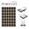 PureCozy 8x10 Black Checkered Washable Area Rug Indoor Outdoor Non Slip view 2