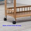 EHVYBDX Storage Hand Trucks Kitchen Movable Trolleys 3 Tier Cart with Drawer Utility Rolling Trolley with Universal Brake Wheel Hotel Catecart for Aircraft Cabin/Brown view 4