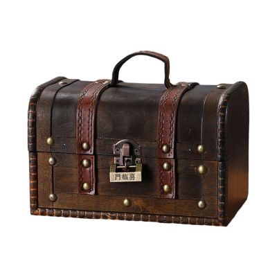 Shinycome Elegant European Wood Suitcases Spacious Handheld Travel Trunk For Collector And Enthusiasts Daily Casual Use Travel Storage Box