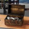 Shinycome Elegant European Wood Suitcases Spacious Handheld Travel Trunk For Collector And Enthusiasts Daily Casual Use Travel Storage Box view 3