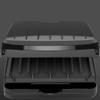 Electric Indoor Grill for 2 People with Panini Press Function - Non-Stick Surface, Compact Slim Size, Drip Tray Included, Black Finish view 2